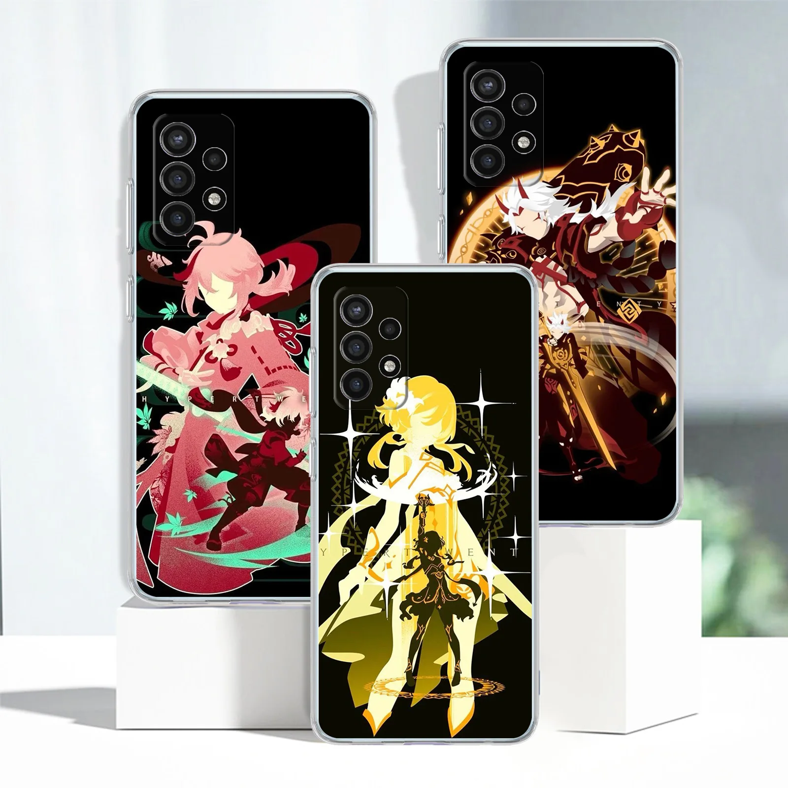 

Genshin Impact Character Case For Samsung Galaxy A52 A53 A12 A13 A32 A51 A23 A21s A71 A33 A22 A31 A72 A50 A70 Clear Phone Cover