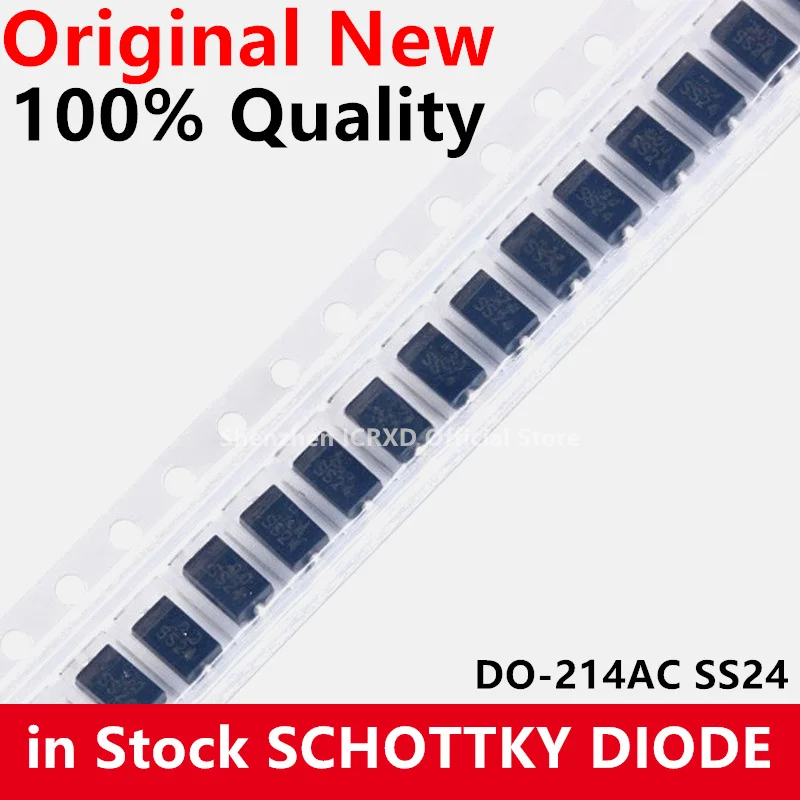 100 шт. диод Шоттки SS24 2A 40V SMA SR240 DO-214AC SMD