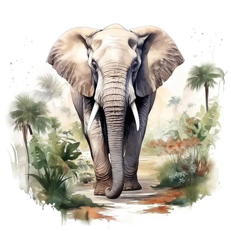 

Водонепроницаемая наклейка на стену со слоном