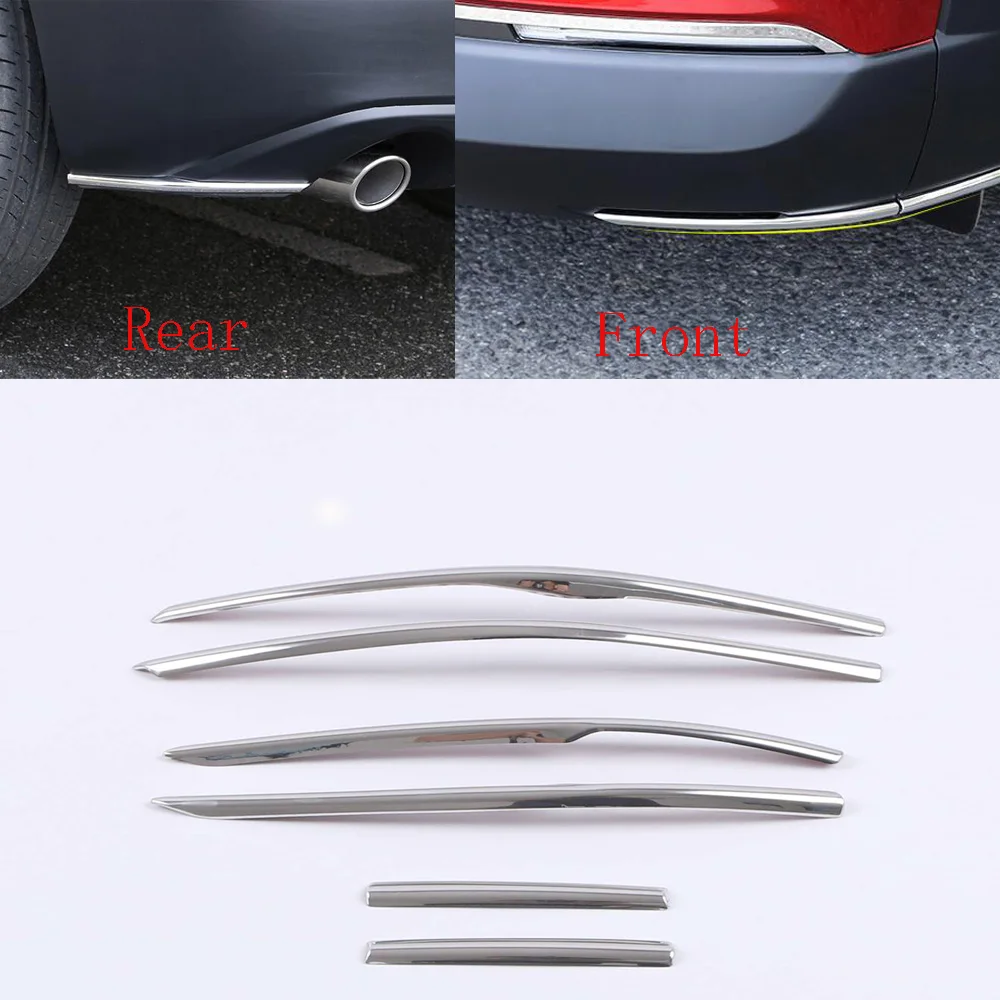 For Mazda Cx-30 Cx30 2020-2022 2023 Stainless Steel Front Rear Corner Protection Strip Cover Trim Decorative Car Accessories