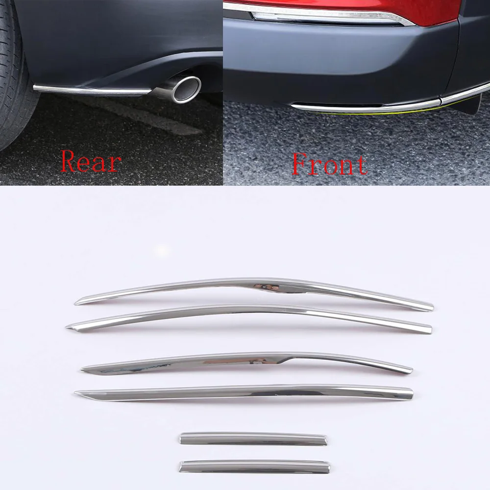 

For Mazda Cx-30 Cx30 2020-2022 2023 Stainless Steel Front Rear Corner Protection Strip Cover Trim Decorative Car Accessories