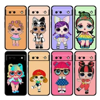 girl lol surprise doll gift shockproof cover for google pixel 7 6 pro 6a 5 5a 4 4a xl 5g black phone case shell soft cover capa