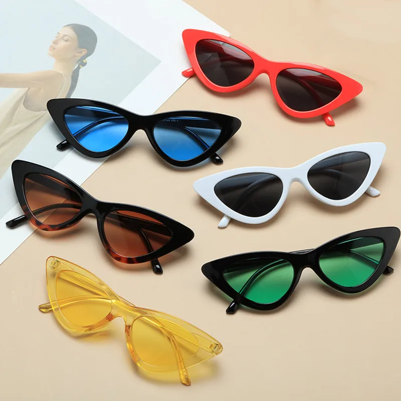 

Vintage Ladies Small Frame Sun Glasses Cat Eye Sunglasses Men Female Trending Streetwear Eyewear UV400 Sunproof Eyeglasses
