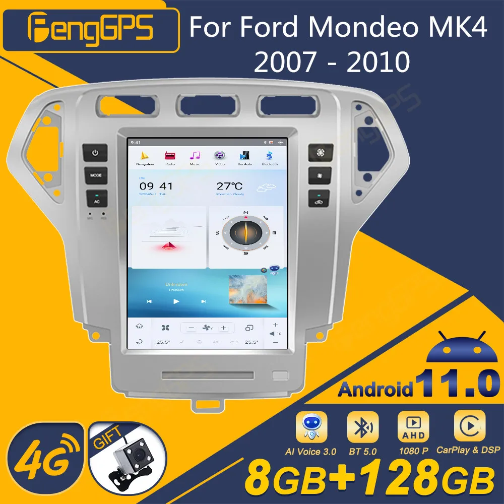 

Автомагнитола для Ford Mondeo MK4 2007-2010, Android, экран Tesla, 2Din стереоприемник, Авторадио, мультимедийный плеер, GPS-навигатор