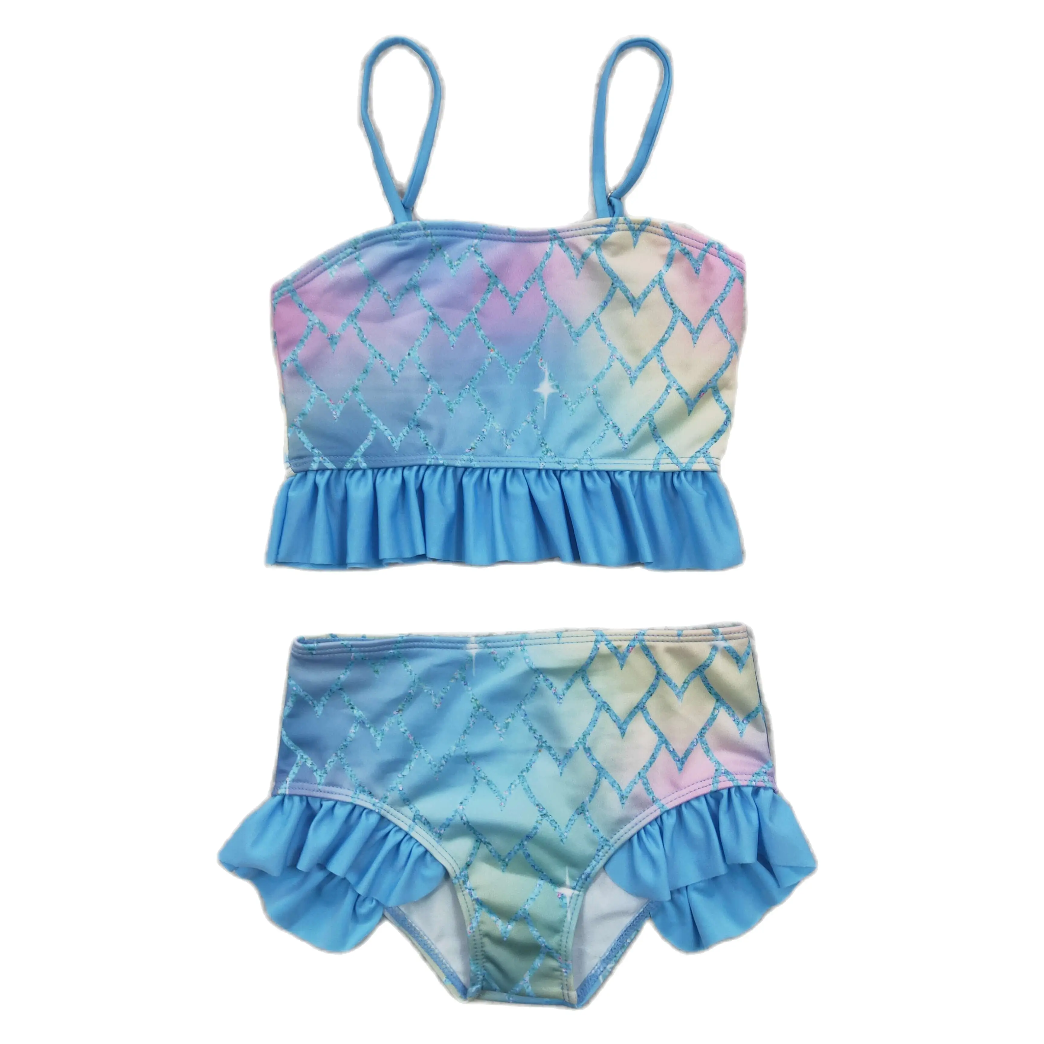 

Toddler Baby Girls Swimwear Bikini Sets Fashion Mermaid Camisole Briefs Suits Bathing Swimsuit Beach Clothes For Kids 1-14 Years