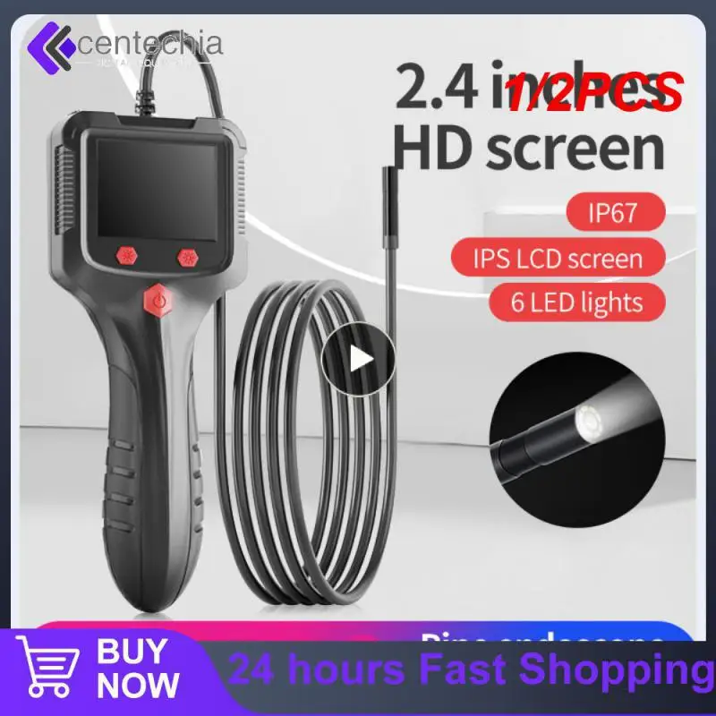 

1/2PCS IPS Screen Industrial Endoscope Camera HD1080P 30 Meter Cable Pipe Sewer Inspection Borescope IP68 Waterproof LEDs