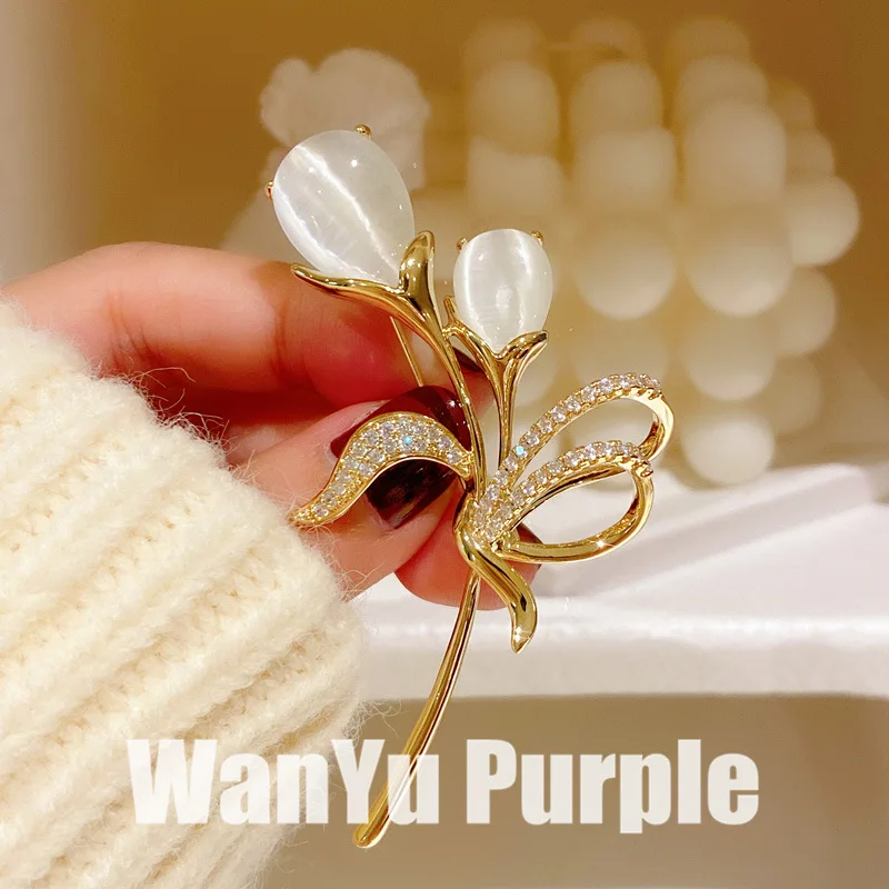 Элегантная женская брошь-тюльпан2021Новый корейский стиль высококачественный