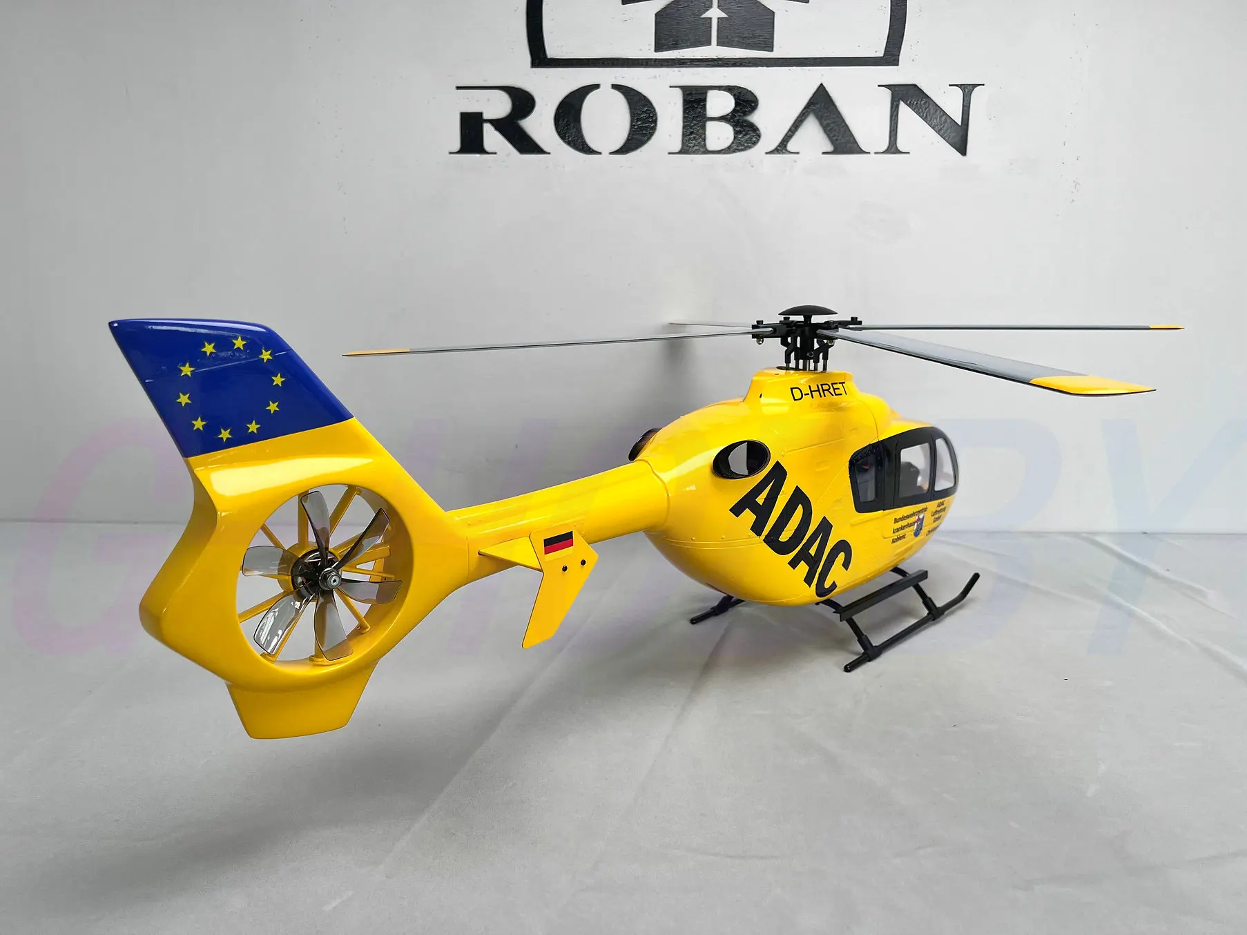 Roban RTF 450 Размер EC135 Желтый Синий Хвост RC Вертолет 4 лопасти Модель X2 (art.: 3920cd43f019e) - 3920cd43f019e