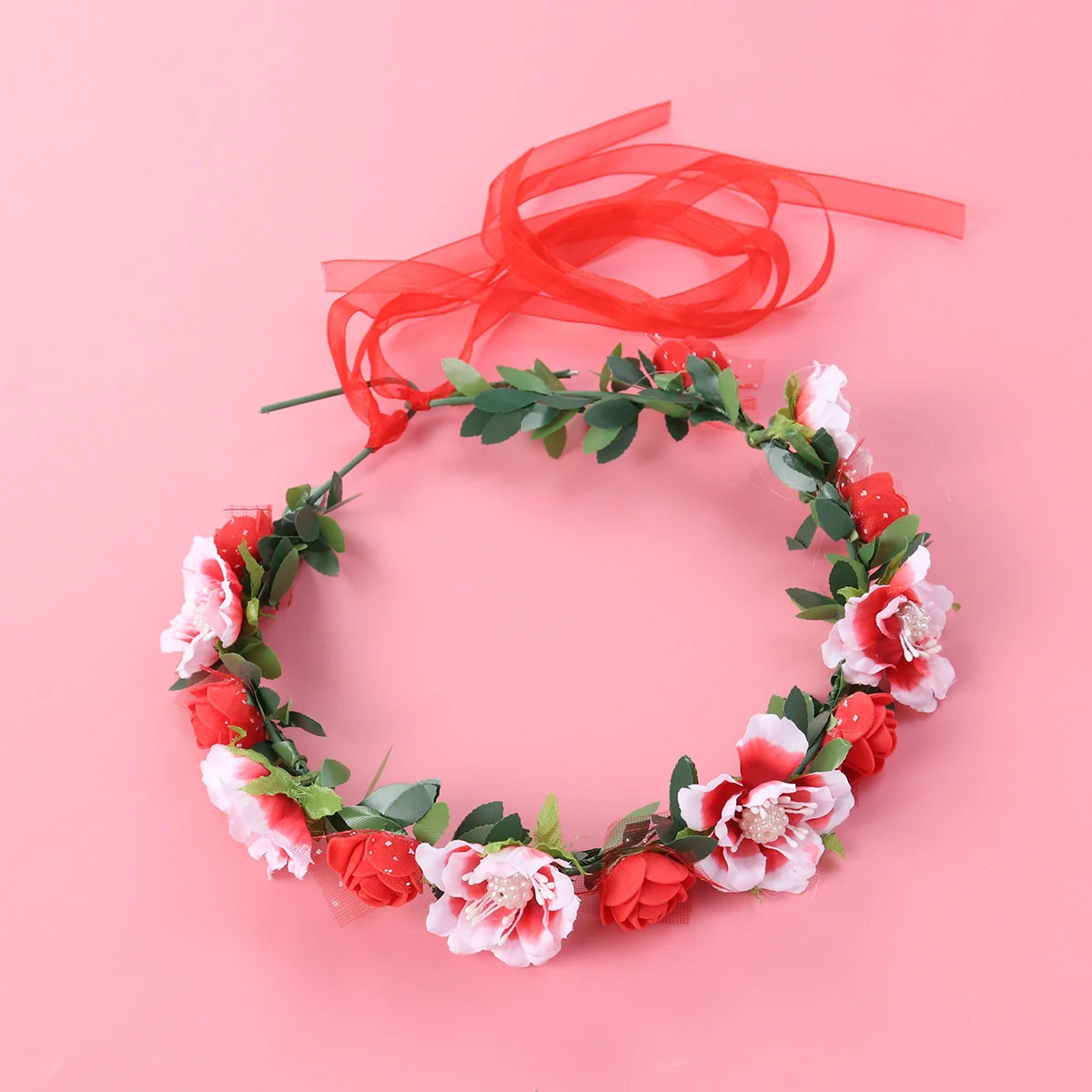 

Flower Headband Wedding Girl Floral Hair Bridal Headpiece Girls Wreath Headbands Bride Baby Garland Accessory Women Flowers