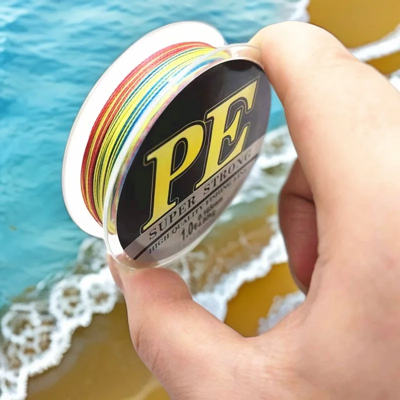 4-жильная плетеная полиэтиленовая рыболовная леска 50 м прочная многонитевая для