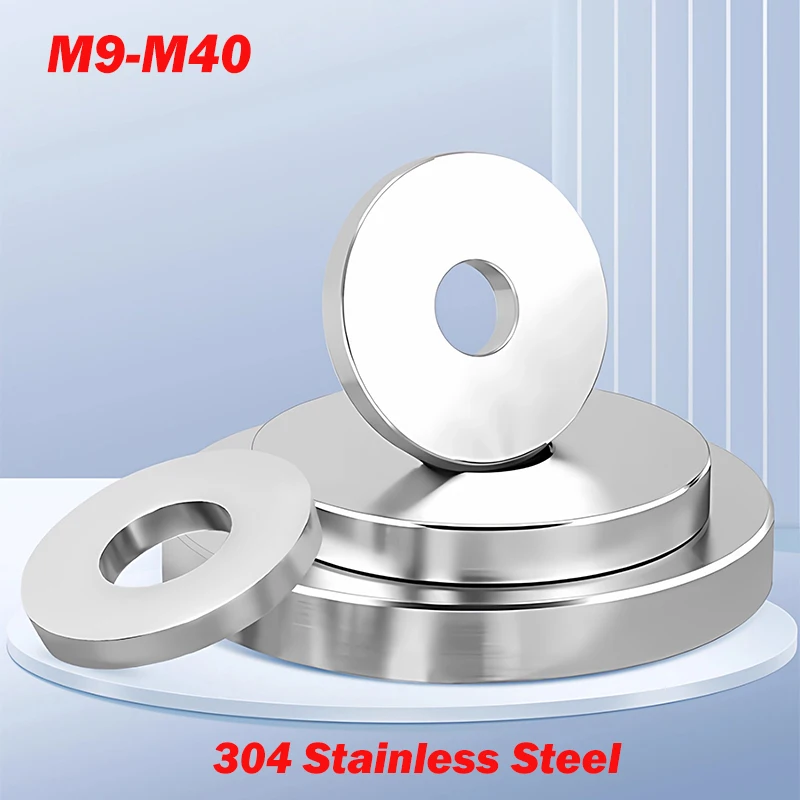 

Увеличенная прокладка из нержавеющей стали 304, M9 M10 M11 M12 M14 M16 M20 M30 M40, гладкие очень толстые шайбы, плоская шайба с токарным станком