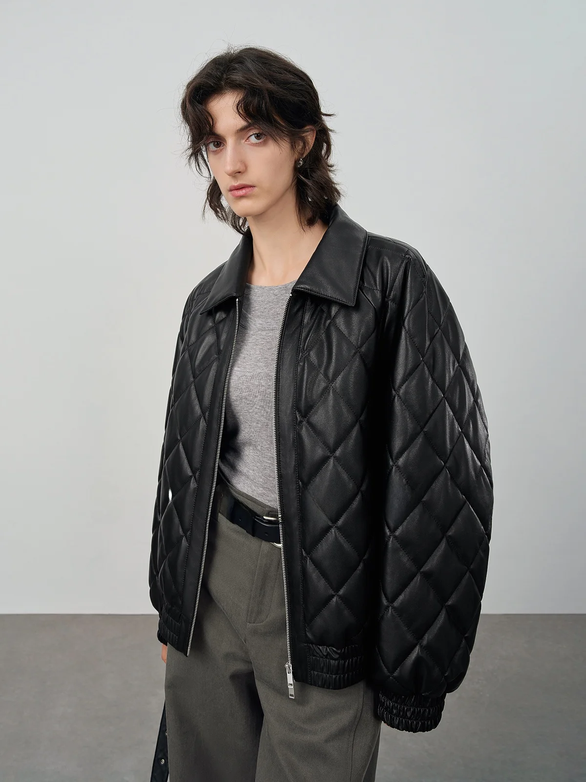 Sinbos Frost Grid импортное пальто из овчины женская куртка в клетку 2024 осенне-зимняя