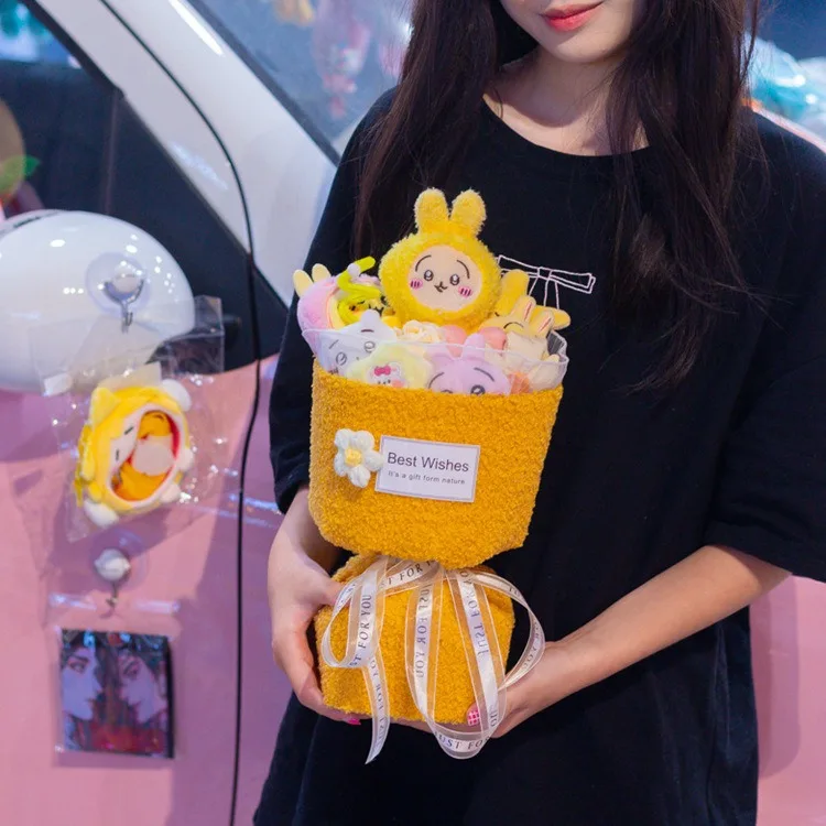 Кукла Chiikawa Букет Jiikawa Плюшевая игрушка Хачи Подарок для мужчин и женщин лучших