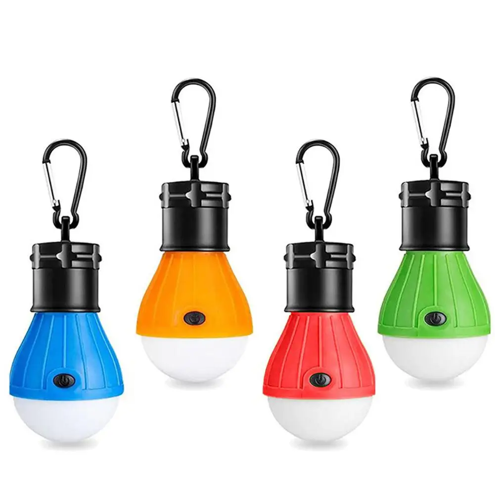 

4Pcs 3 LED Camping Light Bulb Portable Tent Lamp Emergency Lights With Hook For Hiking Backpacking Fishing Outage