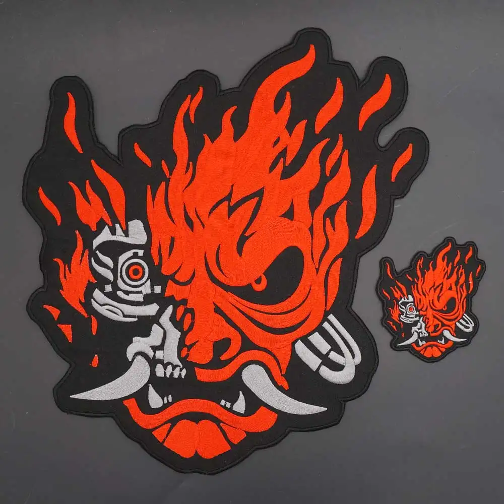 Японские вышитые патчи самурая, патчи с термоклейкой подкладкой для шитья, Байкерская этикетка для кожаного жилета, украшения для куртки