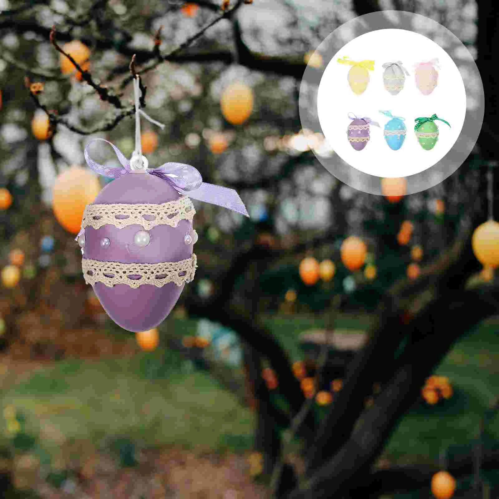 

Easter Eggs Hanging Egg Party Decor Ornaments Toy Tree Spring Decorative Favors Decoration Embellishments Fake