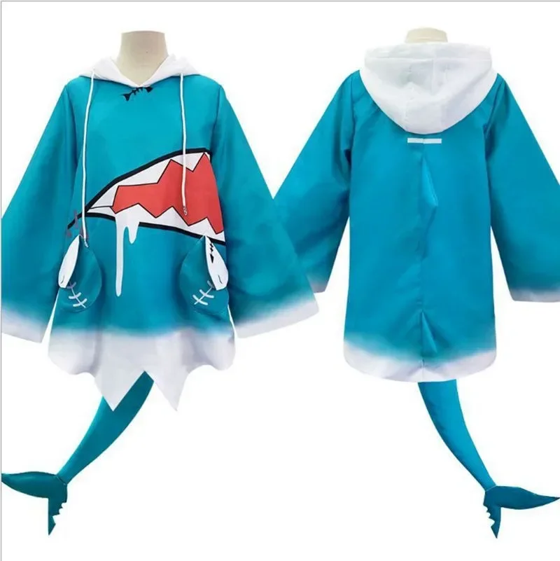 Аниме Hololive Vtuber Косплей Gawr Gura Костюм