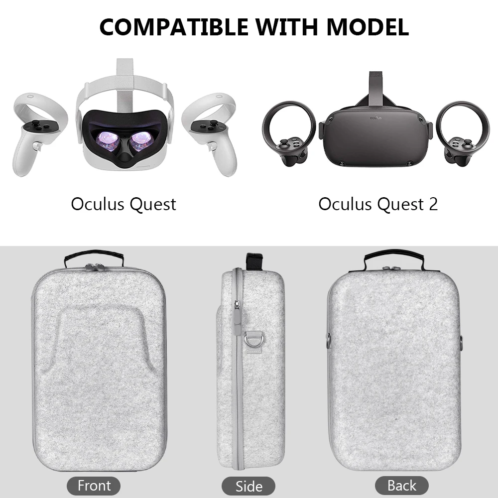

Felt Storage Bag for Oculus Quest 2/Quest VR Glasses Headset Outdoor Portable Travel Carrying Case Accessories Protector Bag