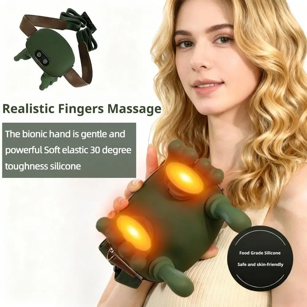 Фото Массажер для шеи с руками и пальцами, массажер Real Touch Heat Massager — усовершенствованная термотерапия дома, электрическое разминание 4d №3