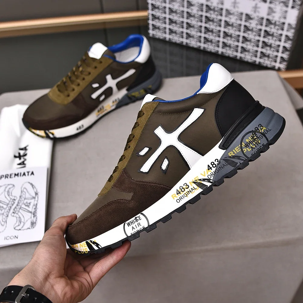 PREMIATA/мужская легкая роскошная замшевая дышащая повседневная спортивная обувь с