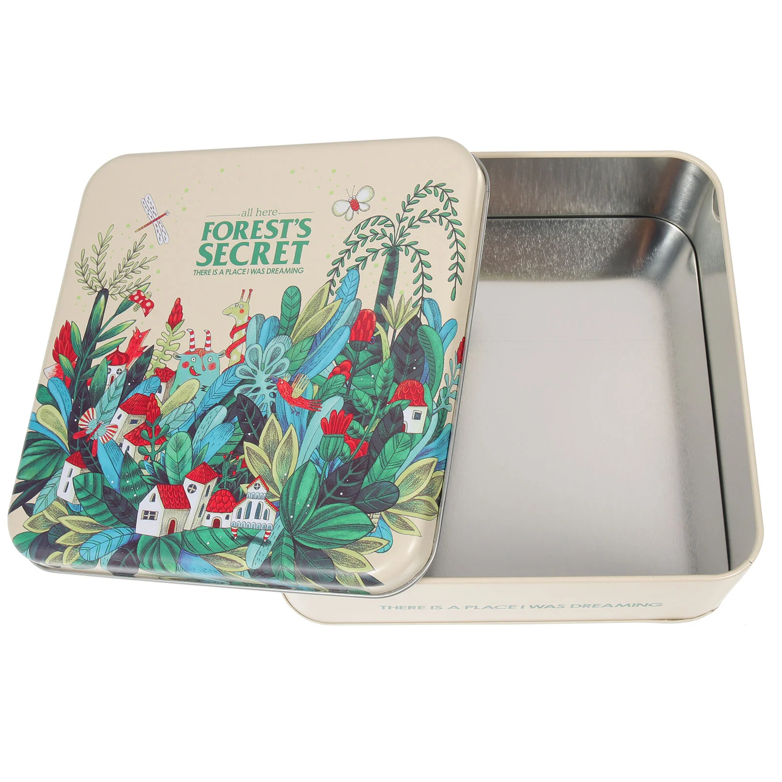 

Empty Tin Square Box Tinplate Candy Cookie Box Decorative Metal Gift Storage Container
