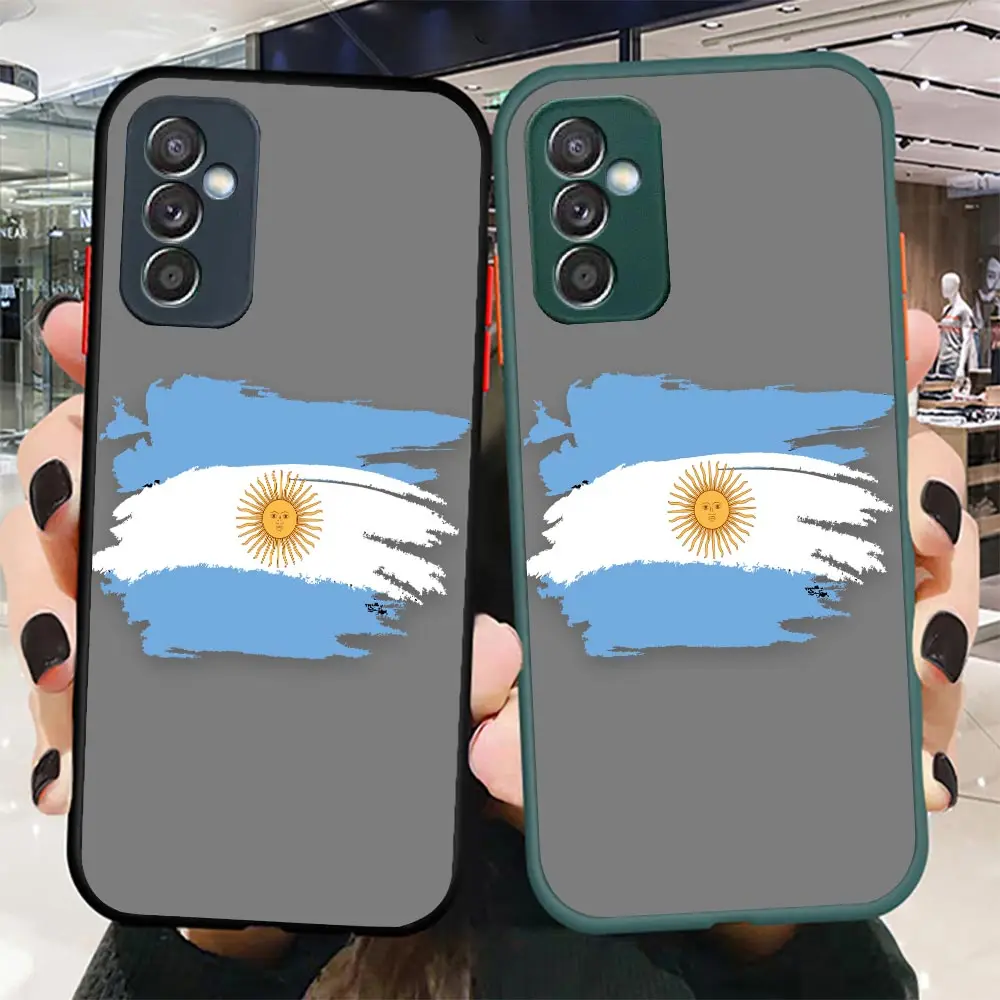 

Matte M23 Case For Samsung J2 J5 J7 J6 PLUS J4 J8 Funda M10 M20 M23 M30S M31 M32 M33 M51 M52 M62 5G Case Para Flag Of Argentina