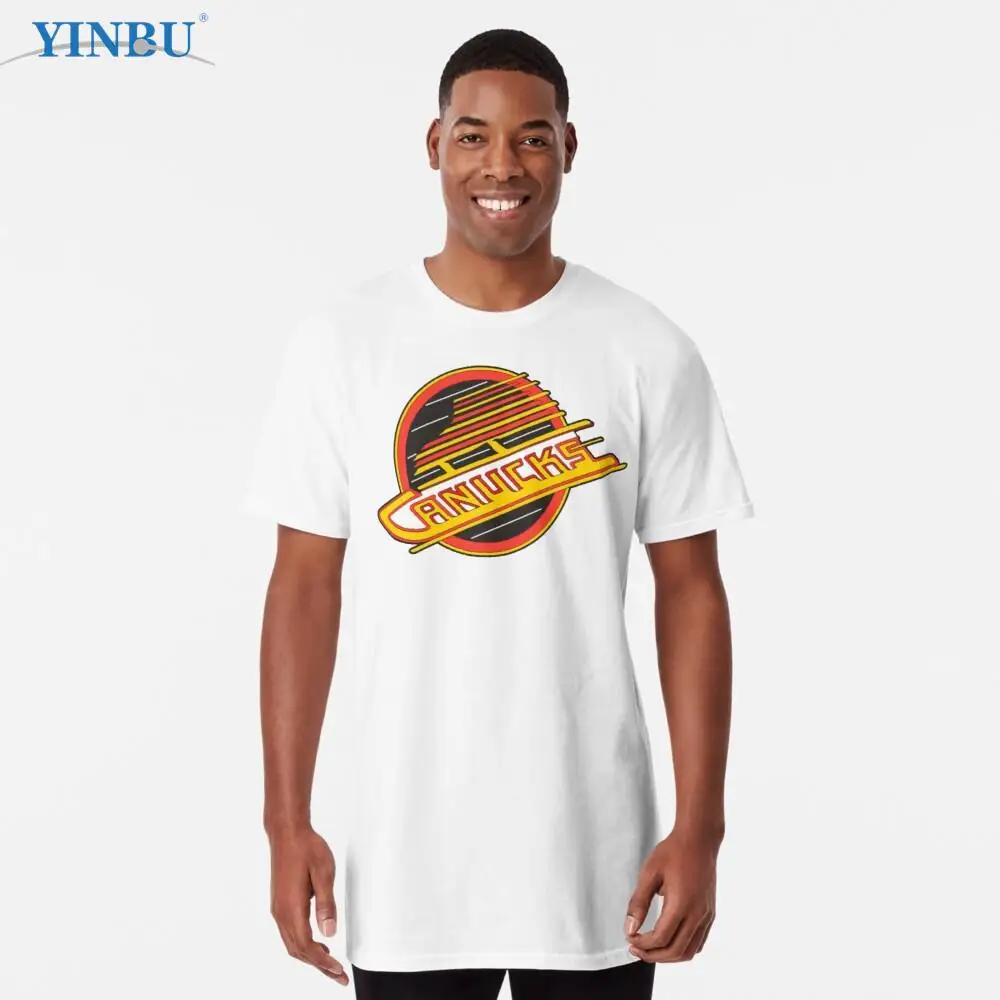 

Vancouver Hockey - Retro Canucks Skate YINBU Brand t shirts High quality Men's short O neck t-shirt Graphic Tee