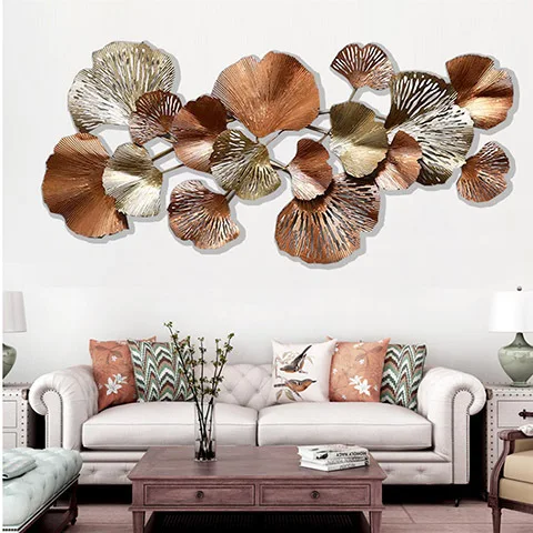 

European-style living room back wall three-dimensional wall decoration leaf wall hanging pieces porch decoration wall decoration