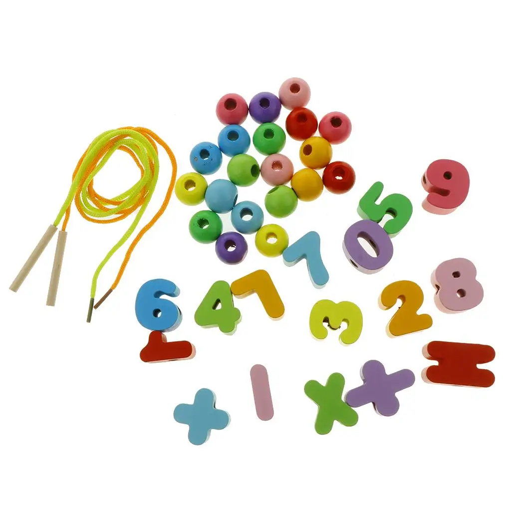 

Деревянные бусины на шнуровке и завязках с бусинами разных форм и цветов для малышей дошкольников игрушки для подсчета навыков