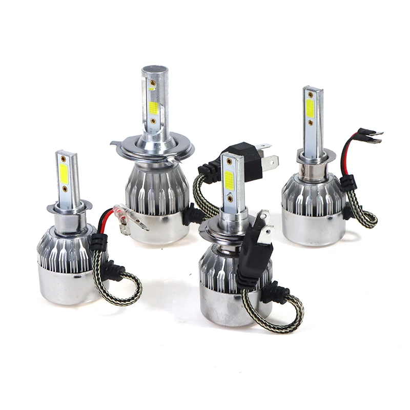 Автомобильная светодиодная фара H1/H3/H4/H7, 120 лм, 6000 Вт, К, белая лампа, 2 шт./компл.