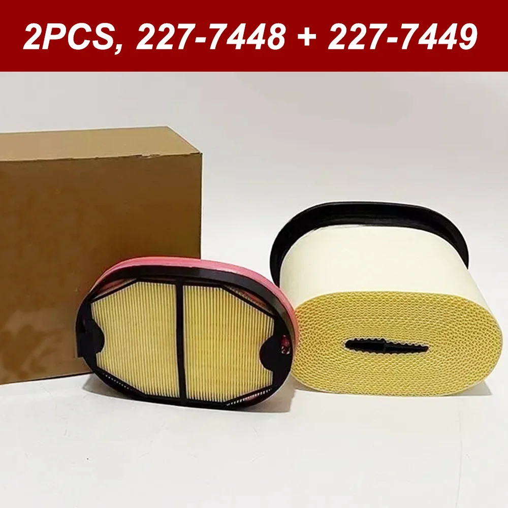 

Воздушный фильтр для CAT Caterpillar 416D 2277448 2277449 227-7449 252-5001 252-5002 2525001 2525002 P608766 P785965 2934053