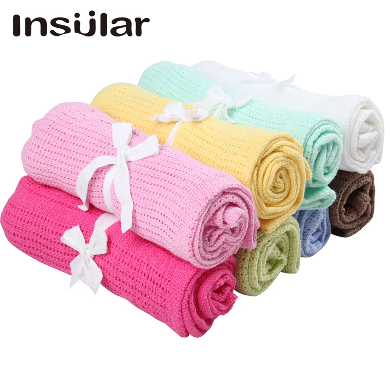 

Baby Cotton Summer Blankets Candy Color Infants Travel Newborn Accessories Bedding Swaddle Toddler Photography Prop 70*90cm