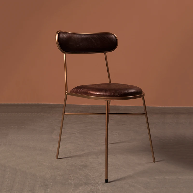 

Nordic Living Room Kitchen Dining Stool Chair Kitchen Loft Chair Design Leather Modern Leisure Taburete Balcony Furniture ZXF