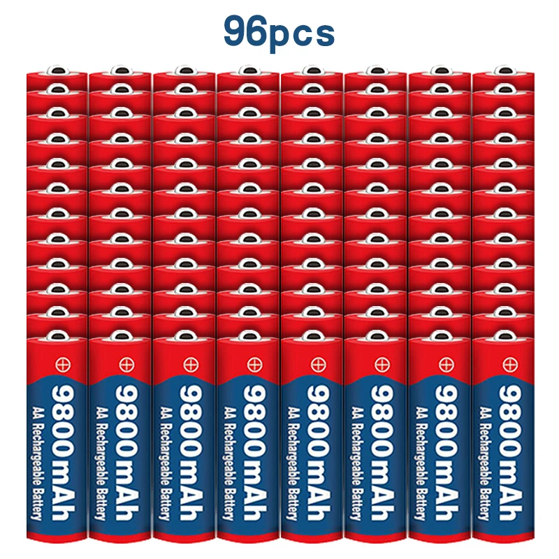 

Free Shipping100% Original New AA Rechargeable 1.5V 9800mAh 1.5V New Rechargeable AA Battery for Led Light Toy Camera Microphone