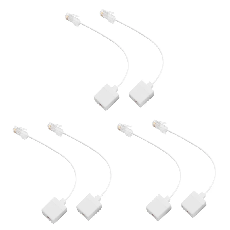 

6 Socket 8P4C / RJ45 Male RJ11 6P4C To Female M / F Adapter Telephone Ethernet