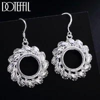 doteffil 925 sterling silver round hot wheels drop earring for woman lady wedding engagement party fashion jewelry
