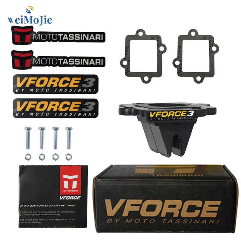 Válvula de lengüeta de fibra de carbono para motocicleta, válvula de admisión de fuerza V, compatible con Jog 50cc 50 YQ Aerox R E2 2003-2012, V352A