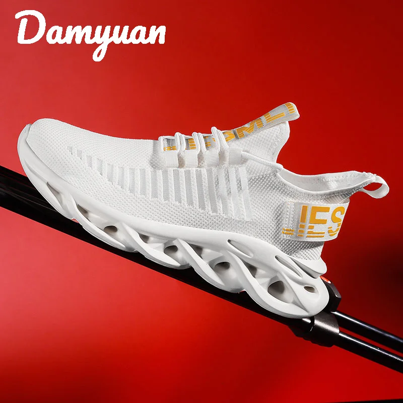 Damyuan 2020 Fall Winter New Fashion Flying Weaving Comfortable Breathable Male Sneakers Anti-skid shock-absorbing running shoes