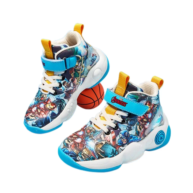 2022 Spring New Children's Basketball Shoes Shock-absorbing Cartoon Spider-man Running Shoes