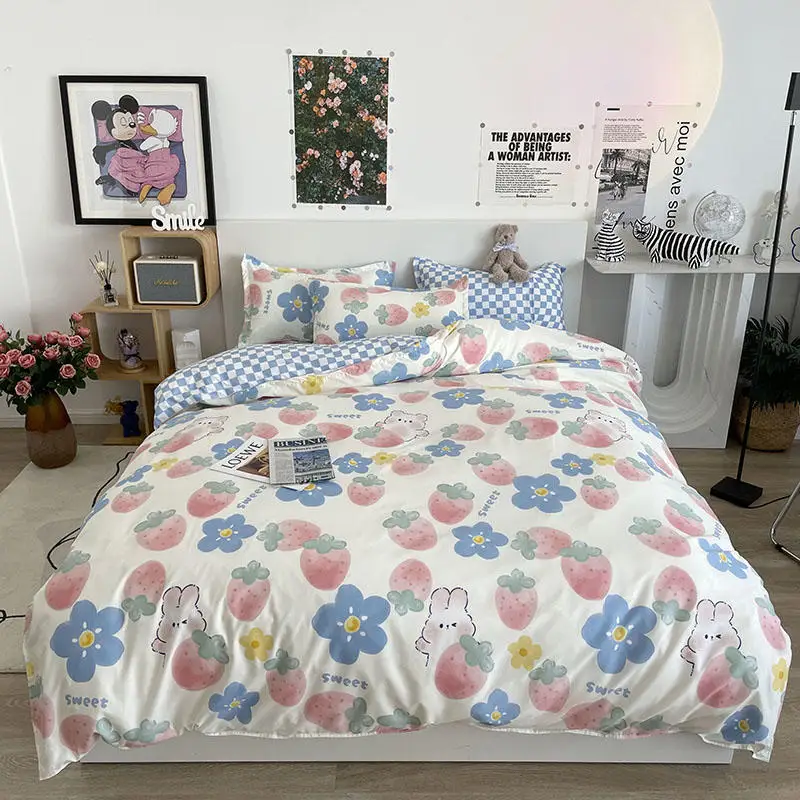 

Хлопковое детское общежитие с героями мультфильмов, односпальное, Двухспальное, односпальное, односпальное, покрывало, наволочка, Комплект...