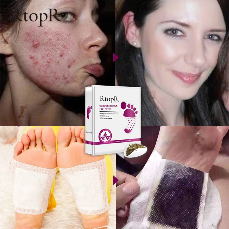

5 Pairs Wormwood Health Body Detox Pad Foot Patch Improve Sleep Quality Detox Beauty Feet Patch Foot Patch Foot Care Tool