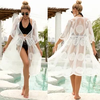 women beach dresses sexy lace swimsuit cardigan for summer blouse floral sheer lace summer cardigan sundress beach dresses 2022
