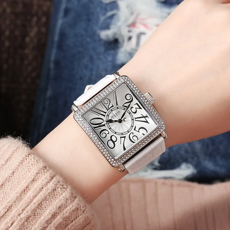 High Quality Watch Square Set Auger Big Dial Female Table Belt Men Watch Male Tide Restoring Ancient Ways Fashion Neutral Table enlarge