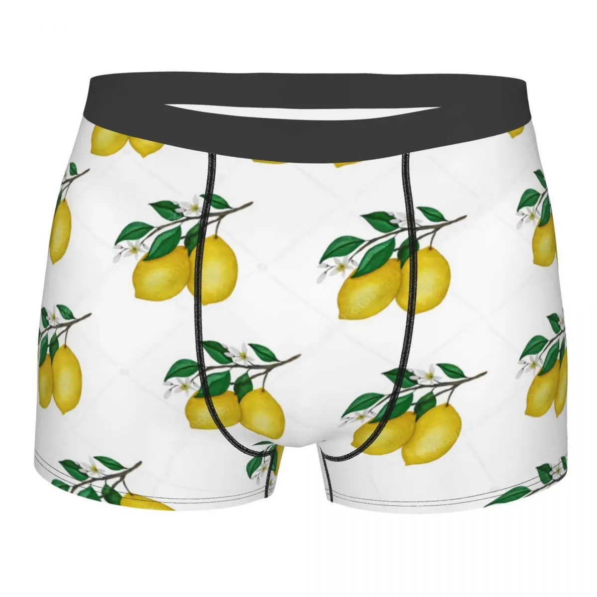 

Желтые лимоны, дышащие брифы, удобное Мужское нижнее белье