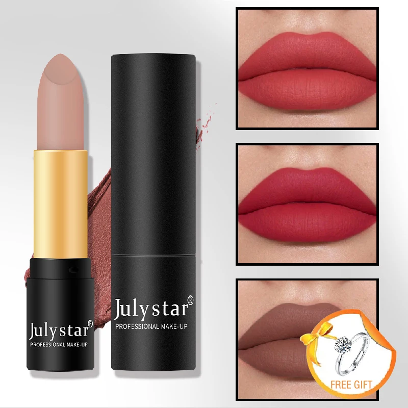 

New Arrival Women Lipstick Velvet Matte Non-stick Cup Lipsticks Daily Party Banquet Beauty Cosmetics Makeup Gift 6 Colors