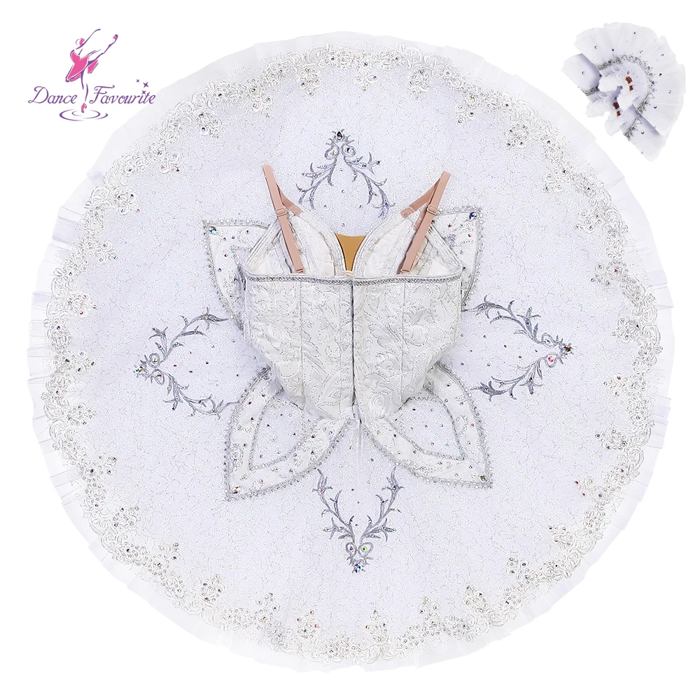 B25005 Белая профессиональная пачка с серебряной отделкой серебряная изображением