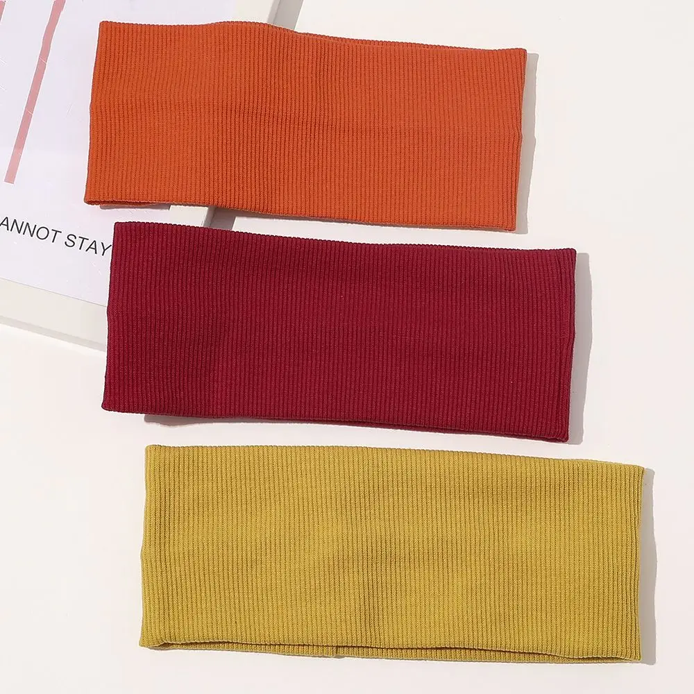 

Дышащая женская модная однотонная вязаная повязка для волос, высококачественные поглощающие пот противоскользящие эластичные ленты