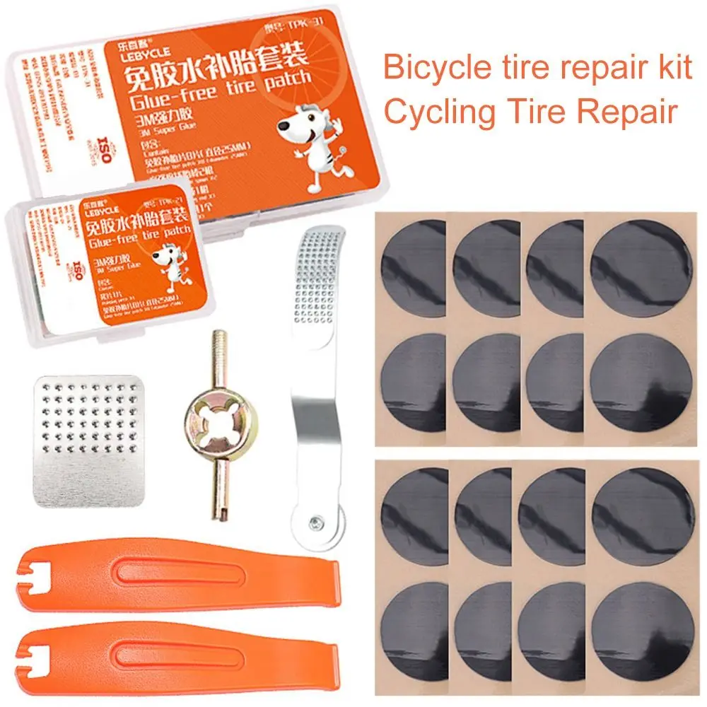 

Set Sealant Fix Patching Adhesive Free Tyre Patch Cold Patch Cycling Tire Repair Tyre Filler Glue Inner Tube Patching