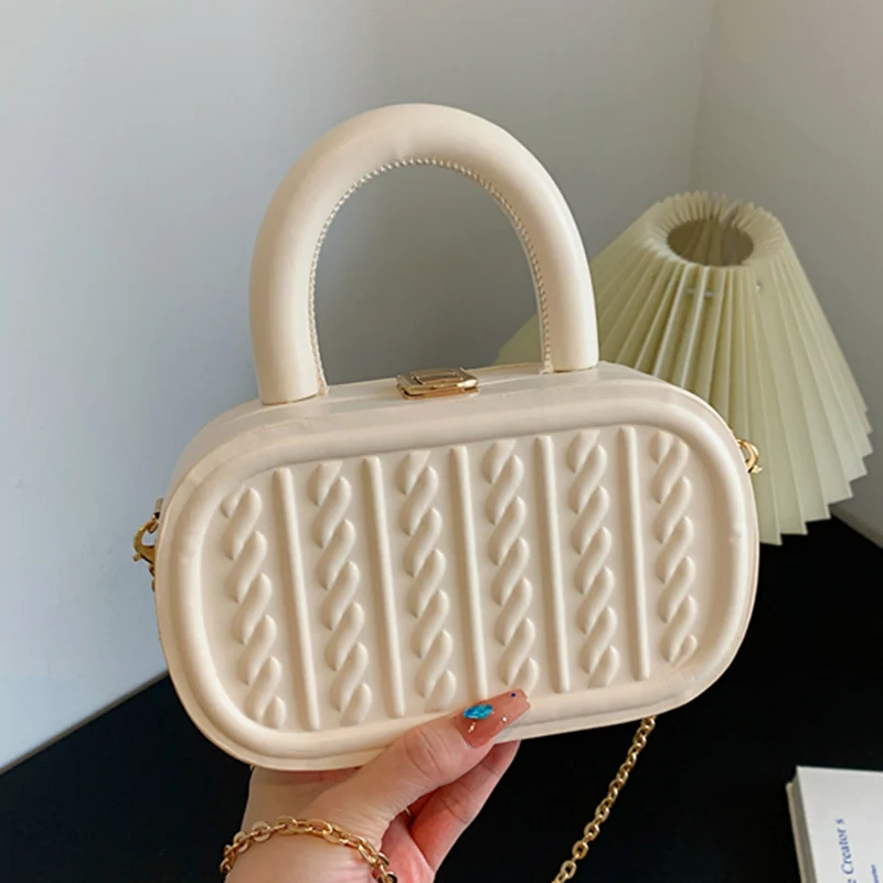 2023 INS Luxury Women Small Box Bags Blue Suitcase Chain Crossbody Bags Chic Purses and Handbag Pink White Evening Party Clutch