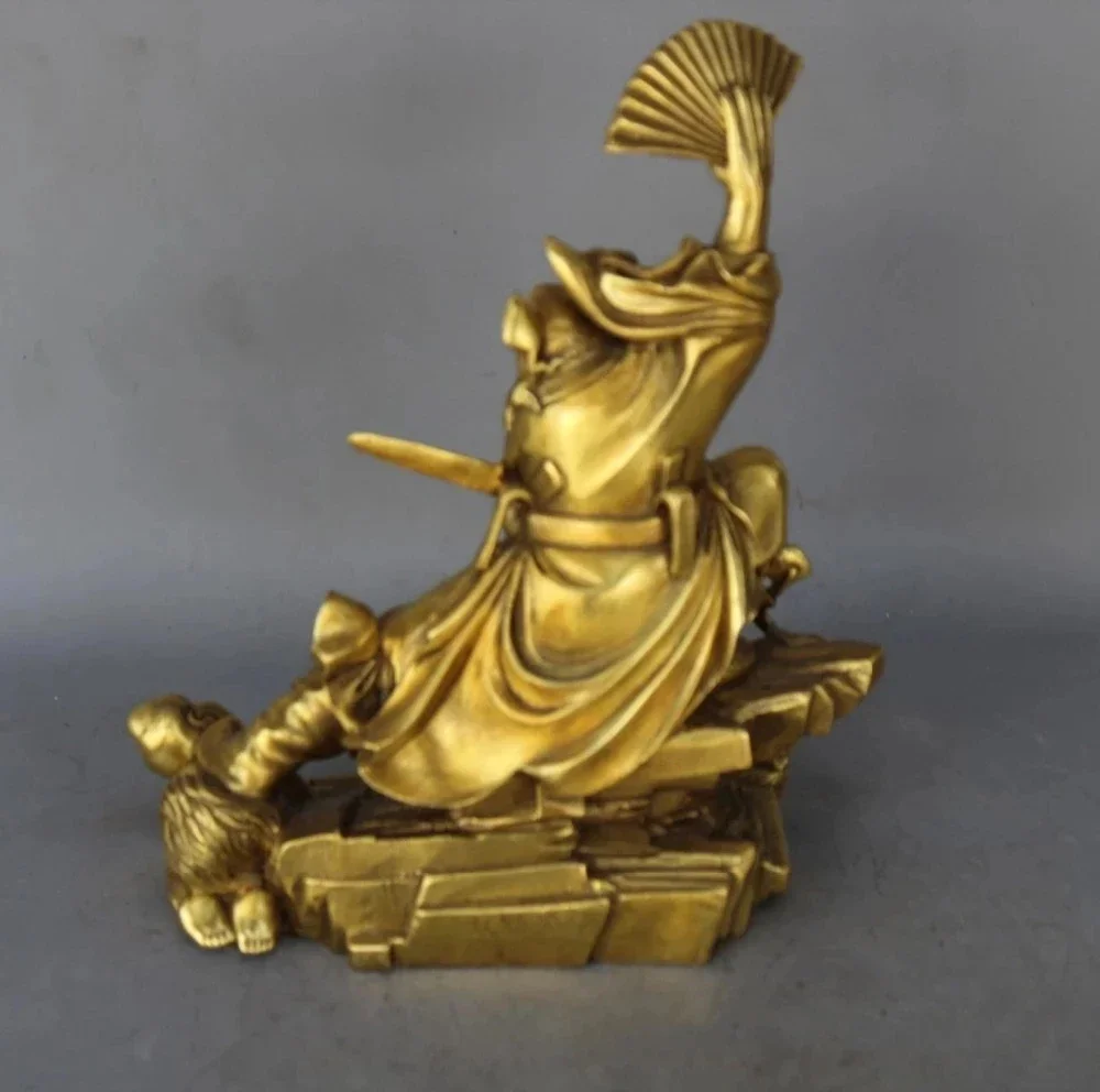 Китайский медный миф Бессмертный Чжун Куй ЧунКуй Бог Ловить Статуя Демона